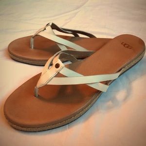 UGG white sandals 9.5
